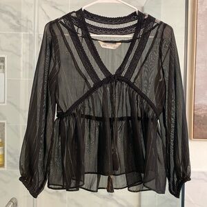ZARA Peplum Top in Black (Used like New)